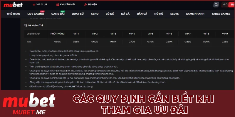 Các quy định cần biết khi tham gia ưu đãi