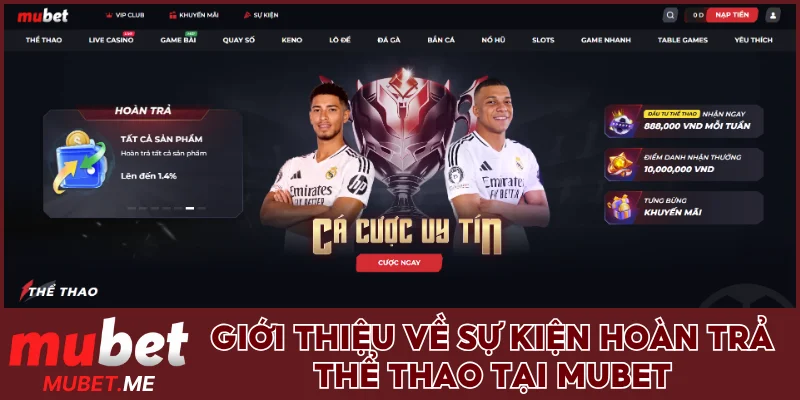Giới thiệu về sự kiện hoàn trả thể thao tại MUBET