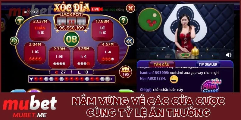 Nắm vững về các cửa cược cùng tỷ lệ ăn thưởng